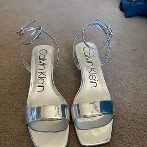 Calvin Klein Women's Silver Heels